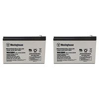 Westinghouse WA1280 12 Volt 8 Amp Rechargeable Sealed Lead Acid Battery; UL Certified (2 Pack)
