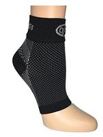  mmHg Compression Foot Sleeves for Men & Women (1 Pair) - Best Plantar Fasciitis Sleeve for Plantar Fasciitis Pain Relief, Heel Pain, Sports, Travel, and Everyday Use with Arch Support (Black, Small)