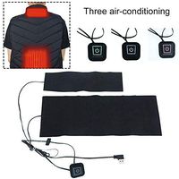 SSNsvj 2-in-1 Winter 5V USB Electric Heating Pad Neck Waist Back Warmer Heated Cloth Black