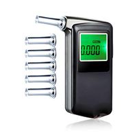 Accurate Portable Breathalizer for Alcohol Content with 5 Mouthpiece Attachments; Digital LCD Display with Large Numbers; Easy to Use Pocket Breathalyzer for Car, Home, Travel, Restaurants and Bars