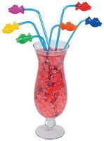 Tropical Fish Straws (12 Pieces per Pack) Plastic (36)