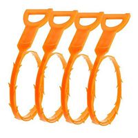 J&T Drain Snake Hair Drain Clog Remover Cleaning Tool-Easiest Way Hair Drain, 4 Pack
