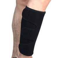 Mcolics Calf Shin Support Brace, Adjustable Compression Leg Sleeve Wrap Band for Running Cycling Sports - Great Shin Support Improves Blood Circulation & Reduces Leg Swelling Injury, 1 Sleeve (Black)