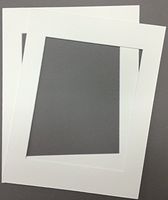 Pack of 2 24x36 Cream Picture Mats with White Core, for 20x30 Pictures