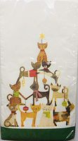 Creative Converting 36-Count Paper Guest Towels/Buffet Napkins - Meowy Holiday