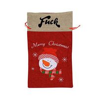 VAbBUQBWUQ 34727185_114 Santa Clause Drawstring Candy Goody Toy Gift Stocking Bag Holiday Wrapping Party Favors Presents Decorations