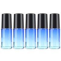 5Pcs 5ml Roller Bottles for Essential Oils Stainless Steel Ball-Travel Perfume Bottle Refillable-Glass Roller Bottles with Stainless Steel Ball-Portable Perfume Refillable Bottle (N01)