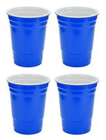 Fairly Odd Novelties 16oz Blue Cup Made Out Of Melamine 4 Pack Living It Large Drink Solo or With A Friend