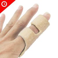 Finger Splint, Luniquz Finger Brace for Little Trigger/Mallet Finger, S/Beige