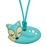 Munchables Fox Sensory Chew Necklace (Aqua - Weaker Version with Holes)