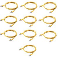 5 Feet Cat5e UTP Molded Patch Cord, Yellow, 10-Pack (CNE437946)