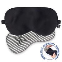 Mavogel Silk Sleep Eye Mask - Removeable Soothing Eye Pillow, Cold Relief for Headache/Migraine Relief/Sinus Pain/Puffy Dry Eyes, Cooling Eye Mask, Compress Mask