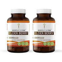 Secrets Of The Tribe Elder Berries Capsules 1000 mg Organic Elder Berries (Sambucus Nigra) Dried Berry, Immune Support Supplement (2x120 Capsules)