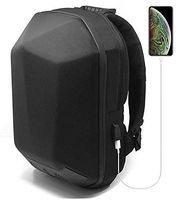GDM Specter motorcycle backpack - speaker compatible hard shell water resistant gear bag with USB charging port