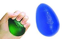 Egg Shaped Hand Exerciser for Thumb and Fingers, Physical Therapy, Hand Rehabilitation, Stress Reliever Toy - Blue, Medium