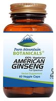 American Ginseng Capsules – 60 Kosher Vegan Caps with 400mg Panax Quinquefolia Ginseng Root