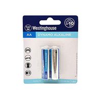 Westinghouse Alkaline Batteries, Size AA Alkaline Battery, Primary Battery, Blister 2 Units