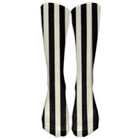 Fuzzy Lines Stripe Comfortable Cartoon Stripe Knee Socks Women Softball Cosplay Knee-high Long Tube Compression Socks