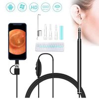 Otoscopes 3-in-1 Digital Led, Ear Wax Cleaning Tools, Ear Camera Scope Earwax Removal Kit, Waterproof Rated IP67, USB Micro USB Type-C