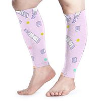 BLongTai Pink Candle Calf Compression Sleeve Men Womens Running Leg Sleeve for Shin Splint Muscle Pain Relief (1 Pair)