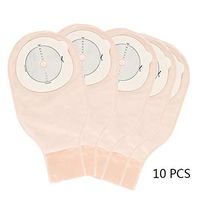 JIN Drainable Pouch One-Piece System Ostomy Bags with Closure Colostomy Supplies for Ileostomy Stoma Care Cut-to-Fit Reusable Box of 10