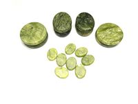 Windfulogo 16Pcs Large Hot Massage Stones Set Natural Green Jade Heated Warmer Stone for Spa Massage 886834