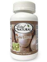 Garlic Extract 5000mg 200 Count Bottle of Softgels [5 Bottles] by Total Natural, Safe and Natural Cardiovascular Health Supplement for Men and Women, GMP Premium Ingredients