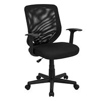 Mid-Back Black Mesh Office Chair with Mesh Fabric Seat [LF-W-95A-BK-GG] electronic consumers