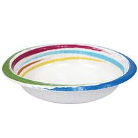 Nicole Home Collection 24 Count Dinnerware Paper Bowl, 20-Ounce, Brushstrokes