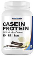 Nutricost Casein Protein Powder 2lb Vanilla - 100% Micellar Casein