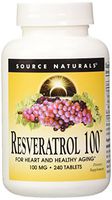 Source Naturals Resveratrol 100, for Heart and Healthy Aging, 240 Count