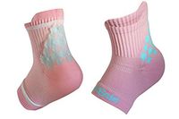 KidSole RX Gel Sports Sock for Kids with Heel Sensitivity from Severs Disease, Plantar Fasciitis (Kid's 2-7, Pink)