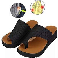 OTO Foot Correction Sandals - Cutout Comfort Beach Slippers - Foot Correction Sandals Big Toe Bone Correction- Black,43