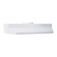Broan-NuTone, White, Broan 424201 Range Hood Insert with Light, Exhaust Fan for Under Cabinet, 6.0 Sones, 190 CFM, 42", Inch