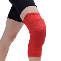 Topshion 2 Packs Short Knee Pads Basketball Brace Support Soft Knee Protect Compression Socks for Volleyball,Basketball(1 Pair)