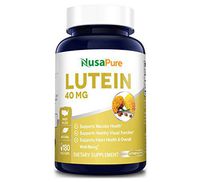 Lutein 40mg 180 Veggie Capsules (Non-GMO & Gluten Free) Vision Support Supplement for Dry Eyes & Vision Health Care