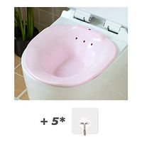 Sitz Bath for Cleanse Vagina or Anal Region, Hip Perineal Soaking Bath Basin, Bowls Bidets Over The Toilet for Elderly and Pregnant Women,Pink(1pcs)