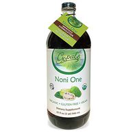 Noni One | 100% Pure Organic Noni Juice - 32oz Glass Bottle (1 qt) | Gluten-Free and Vegan Superfruit Supplement, 30,000mg of Noni Juice Per Serving, Vitamin and Antioxidant Rich | Gopal's Healthfoods