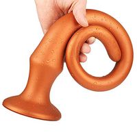 Jinqian Silicone Änâl plúg Bútt stufféd for Men Stimulator Female vâgìna Massage Dìlatðr Woman Gay T-Shirt Manual Massager (Gold, 5.5)