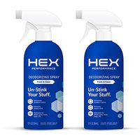 HEX Performance Deodorizing Spray, Fresh & Clean, 12oz (Pack of 2) - Awesome for Shoes, Gear & Workout Mats