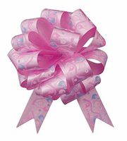 10-5" Happy Birthday Pink Bow Pull Bows Decorations Chair Table Centerpiece