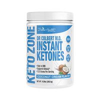 Keto Zone Instant Ketones Powder (Coconut Flavor) - Exogenous Ketones - Ketone Salts - 12 Grams BHB per scoop (Beta-Hydroxybuturate) (21 Servings) - Recommended in Dr. Colbert's Keto Zone Diet