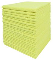 Dri Microfiber Cleaning Cloth Plus 16 x 16 inch (Commerical Grade, Extra Absorb, Cleaning Power and Dry Fast) (240, Yellow)