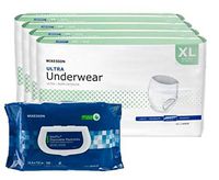 McKesson Ultra Absorbent Pull-Up Underwear X-Large, Case of 56 - Plus 1 Pack 100 Wipes