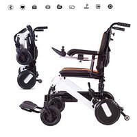 YOLANDEK Electric Powered Wheelchair Folding Lightweight Portable Smart Chair Personal Mobility Scooter Wheelchair - Weighs only 45 lbs with Battery - Supports 250 lb