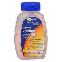 Sunmark Sugar Free Calcium Antacid, Extra Strength, Chewable Tablets, Orange Creme Flavor - 80 tablets
