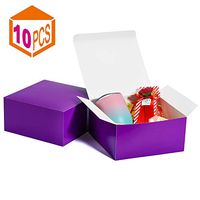 MESHA Gift Boxes 8x8x4in Gift Boxes for Bridesmaids 10Pack Purple Kraft Gift Boxes with Lids for Crafting, Cupcake Boxes（Purple）