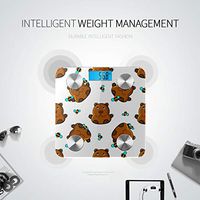 Cute Cartoon Brown Bear Scales Weight Electronic Scales Accurate Weight Scale Tracks 8 Key Compositions Analyzer Sync with Fitness Apps 400 Lbs