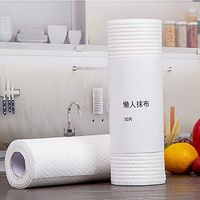 MISIXILE 50Pcs/Roll Disposable Home Kitchen Dish Cleaning Cloths,Wiping Pad Dishcloth Bathroom Wash Lazy Rags