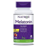 Natrol Melatonin Fast Dissolve Tablets, Helps You Fall Asleep Faster, Stay Asleep Longer, Easy to Take, Dissolves in Mouth, Faster Absorption, 3mg, 90 Count